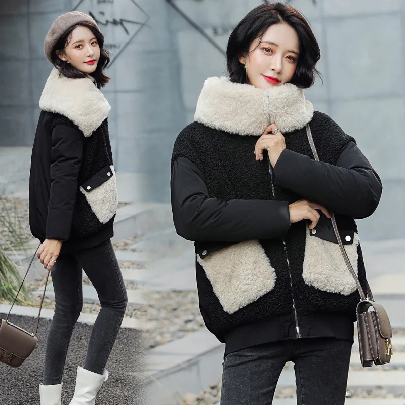 

Short-height Elegant Short Cotton-padded Clothes Women's 2019 Winter New Style Fashion Elegant Ladies' Loose-Fit Slimming Warm C