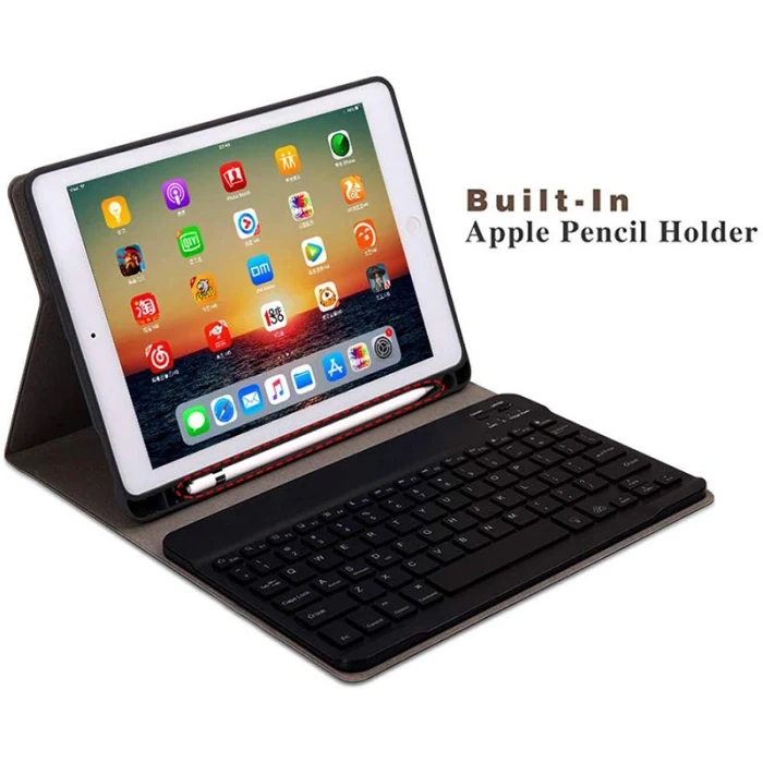 Keyboard Leather Case Backlit Folio Cover Wireless Bluetooth Keyboard for iPad 10.2 GY88