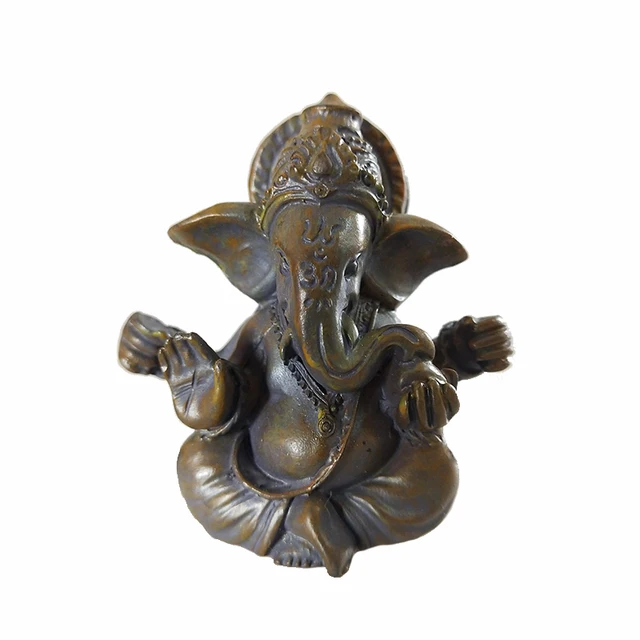 Statue Ganesha couleur pierre, bouddha, éléphant, dieu hindou, Sculpture, Figurines, maison, jardin Zen, décoration extérieure, ornements de paysage 5