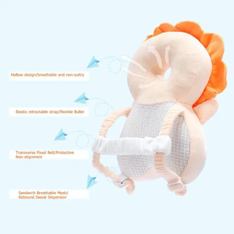 Детская подушка для защиты головы с милыми рисунками из мультфильмов; дышащая детская подушка для защиты от падения