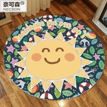 Круглый Ковер для детской комнаты, спальни, компьютерный поворотный стул, напольный коврик, круглый Ковер альфонбра