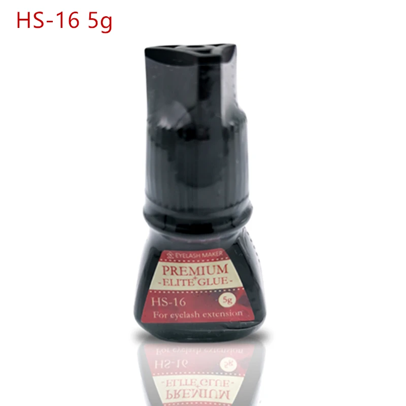 Cola de Cílios Premium Elite Plus Secagem Rápida 1-2 Segundos Cílios Extensão Cola Esparadrapo Preto Última 7-8w Hs-16 5ml