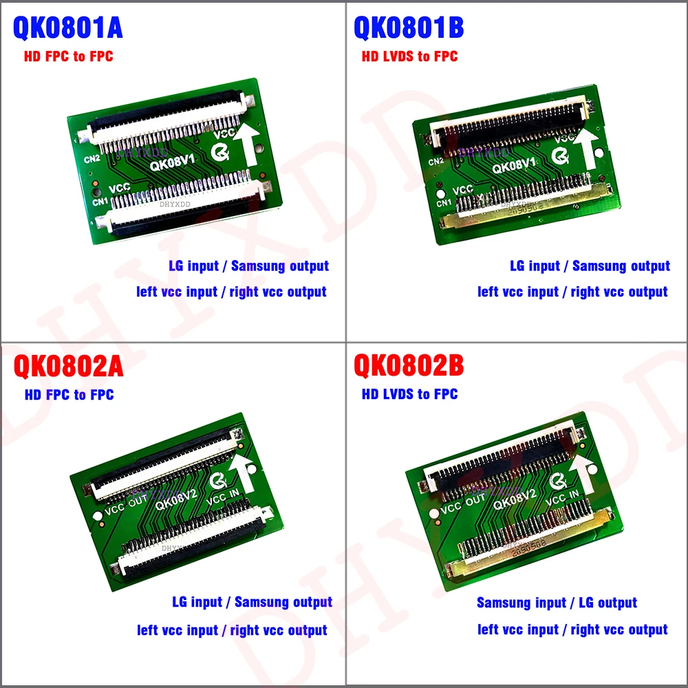 QK0801A QK0801B QK0802A QK0802B Screen Cable Definition Turn