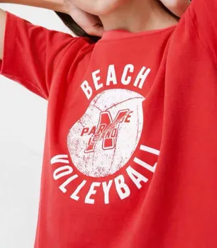 

Women T-shirt 2020 Spring and Summer New Style Simple Style Loose Letter Ball Printing Short-sleeved T-shirt