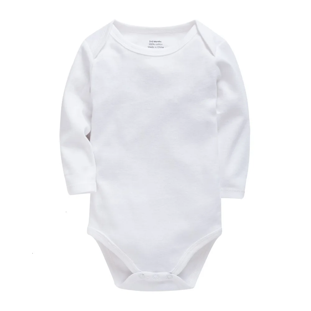 Детское хлопковое трико для новорожденных, белое боди с длинными рукавами для мальчиков 0-24 месяцев, Bebes Blanco Roupa Menina, одежда для маленьких девочек