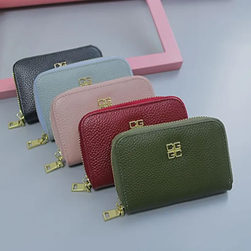 

Genuine Leather Business Card Holder Wallet Women Small Female ID Holders Bags Men Bank Credit Card Case Mini Unisex Coin Purse