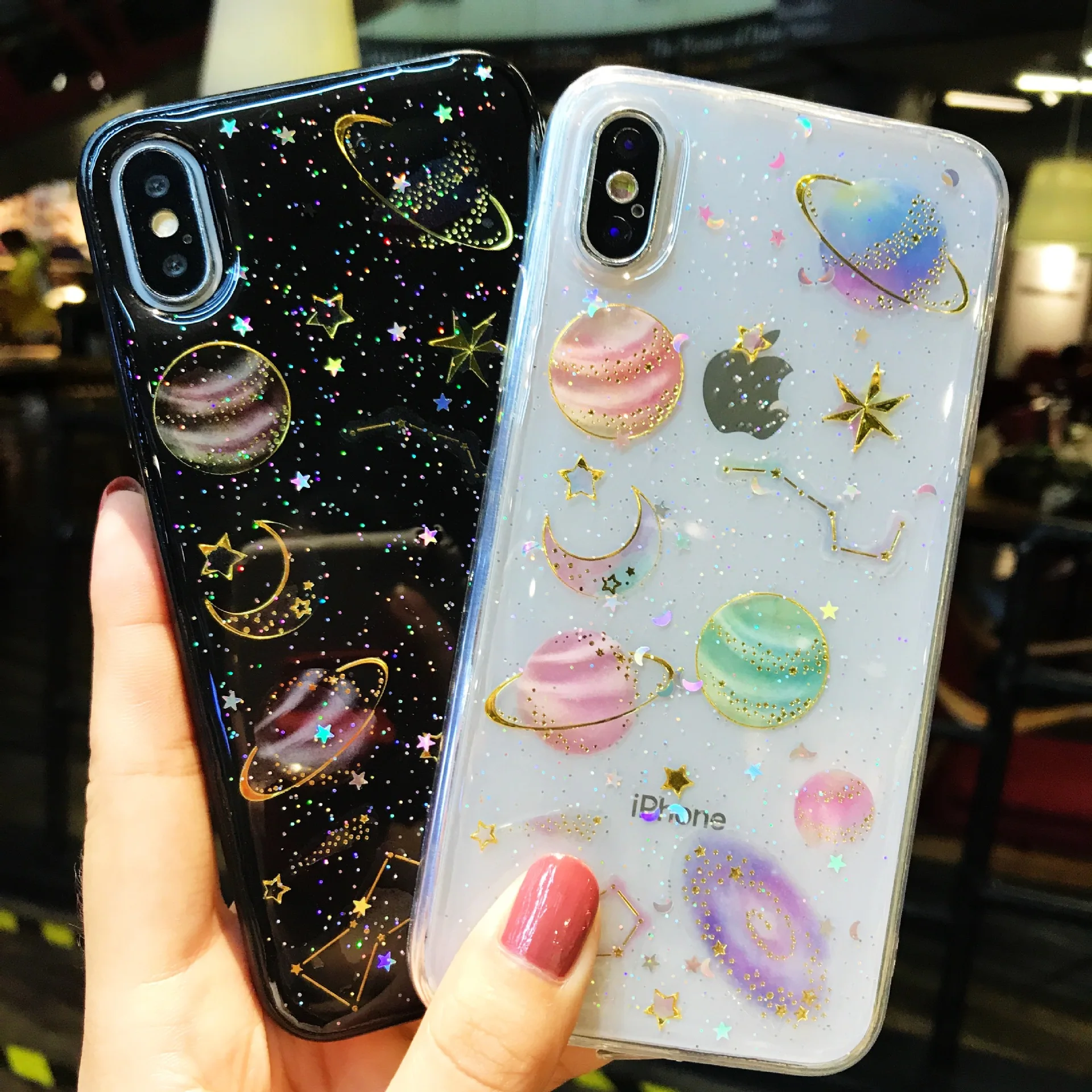 

case for iPhone 11 XR 7 8 11 Pro Max X XS Max Plus 6 6s silicone star world soft cover