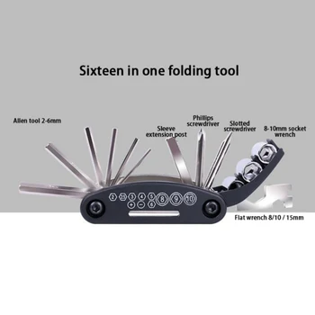 

2020 Bike Repair Kits-16 In 1 Multifunction Bicycle Mechanic Fix Tools Set Bag With Tire Patch Levers