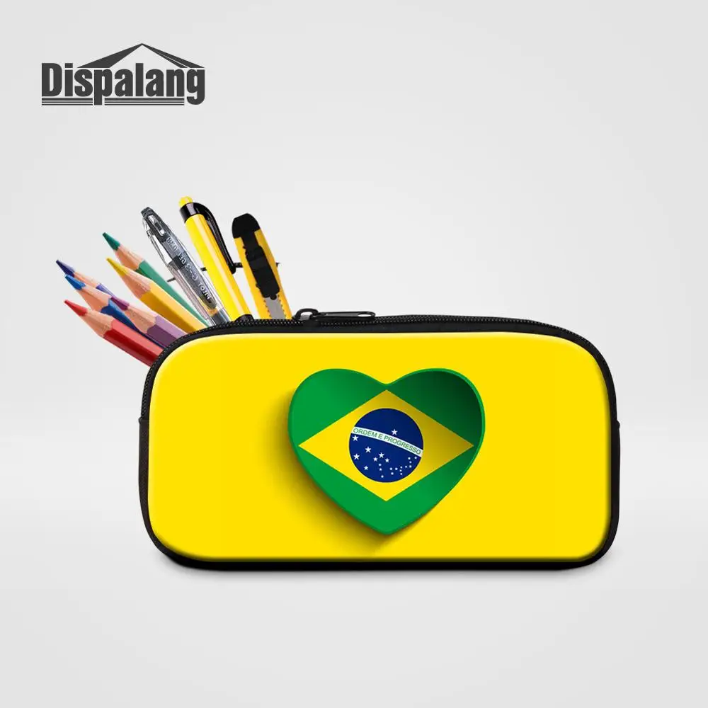 

Boys Cool School Pencil Case For Brazilian Fans Brazil Custom Women Cosmetic Bags For Traveling Student Stationery Child Pen Box