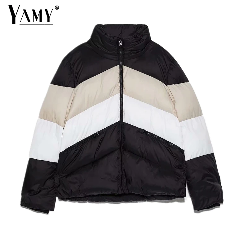 Короткая теплая Толстая парка mujer Женская зимняя модная куртка стеганая винтажная Корейская зимняя куртка женская цветная куртка