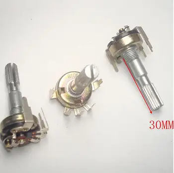 

2pcs/lot Super long axis 30mm RV17 single with switch pure copper anti-inside bent leg variable resistor adjustable potentiome