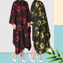 Взрослый цветочный принт Pro парикмахерский салон ткань фартук стрижка мантия накидка водонепроницаемый, дышащий легко чистить быстро сохнет