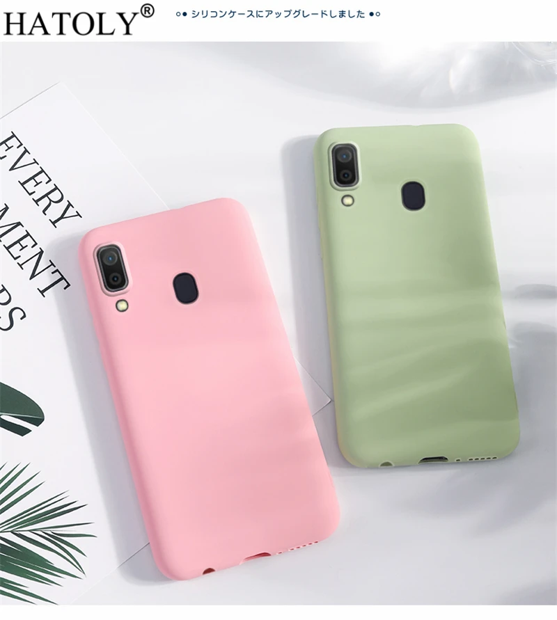 Чехол HATOLY для Samsung Galaxy A30 чехлы из жидкого силикона A305F/DS тонкий мягкий чехол ТПУ и