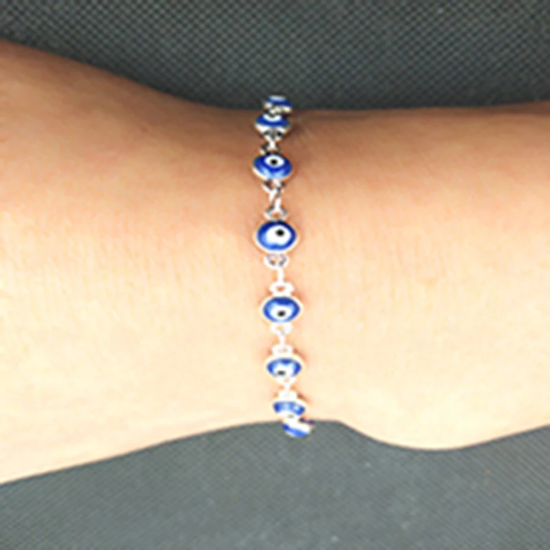 Новое поступление турецкие ювелирные изделия сглаза браслет из бисера ручной работы Эмаль Синий цвет бисерная цепь ручной работы Acceossories для оптовой продажи