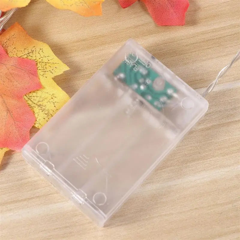 4m 40 LEDs Maple Leaves Shape Lights String Rope Lamp For Halloween Party Festival Birthday Without Battery