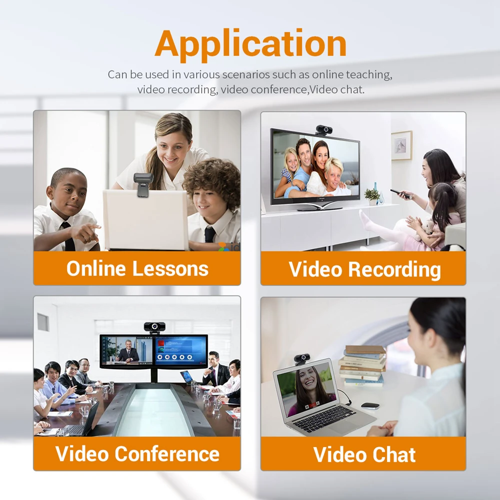 

PVR006 1080P Webcam HDWeb Camera with Built-in HD Microphone USB Web Cam Widescreen Video Fast Shipping