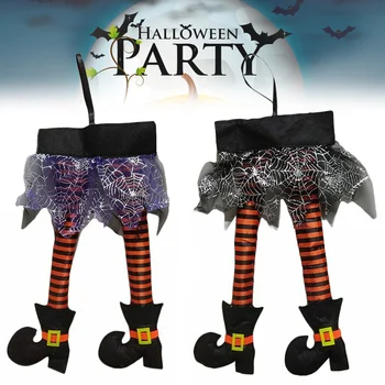

Novelty Witch's Legs Decoration Funny Decoration Christmas Halloween Fancy Costume Holiday DIY Decorations E2S