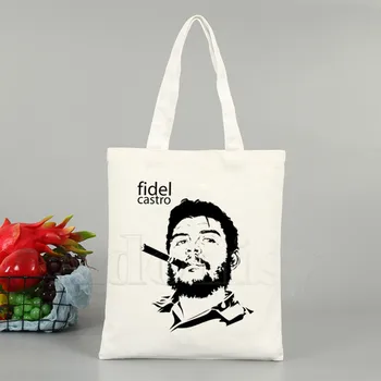 

Cuba Kuba Avana Revolution Fidel Castro Che Guevara Communist Tote Bag Unisex Canvas Bags Shopping Casual Shoulder Bag Foldable