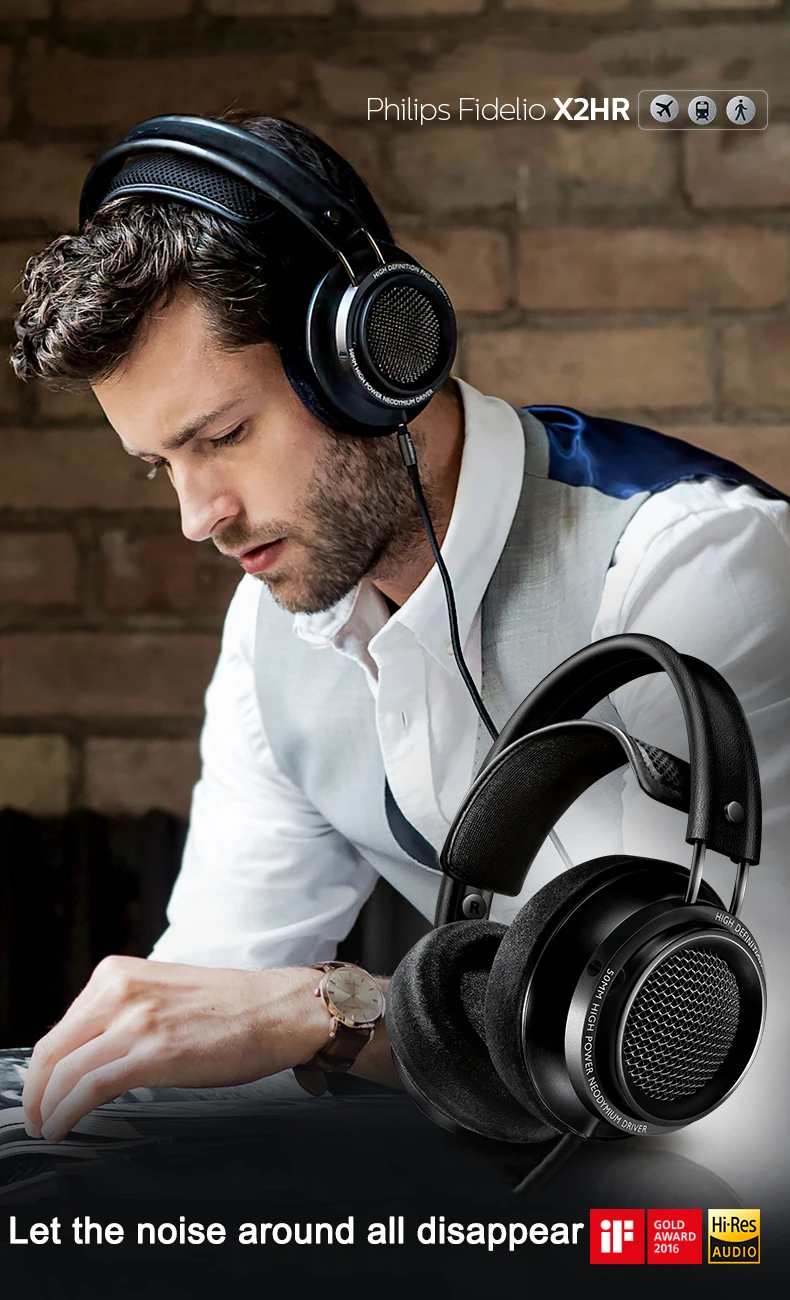 Philips Fidelio X2HR OverEar OpenAir Headphone 50mm Drivers Wired