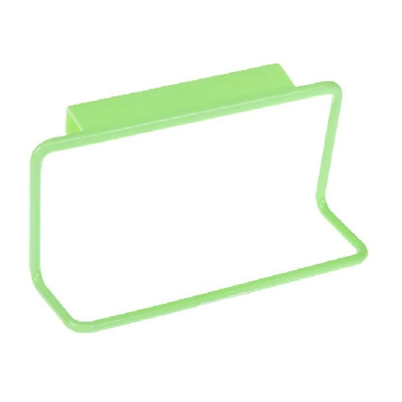 Пластиковая вешалка держатель для полотенец Держатель тряпичный подвесной держатель не маркировочный Шкаф Вешалка для ванной кухни - Цвет: Зеленый