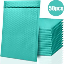 

50Pcs Green Poly Bubble Mailers Bubble Poly Mailers Shipping Bags Packaging Bags Packaging for Small Business Bubble Envelopes
