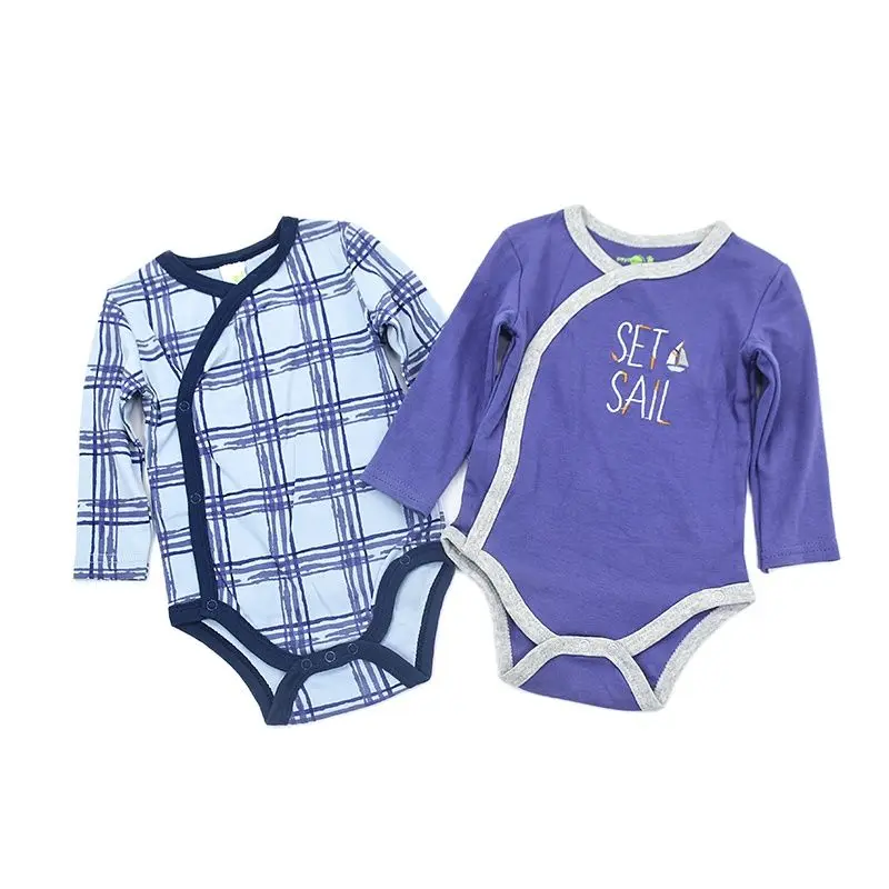 

2 Pieces/Lot Baby Bodysuit Cotton Long Sleeve Spring Autumn Novelty 0-12 Months New Born Baby Boy Clothes Twin Boys Clothing