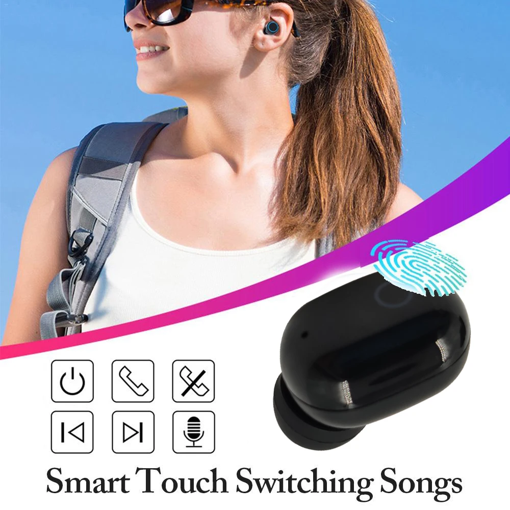 Новые наушники F2 TWS с сенсорным Bluetooth HD стерео беспроводные шумоподавлением
