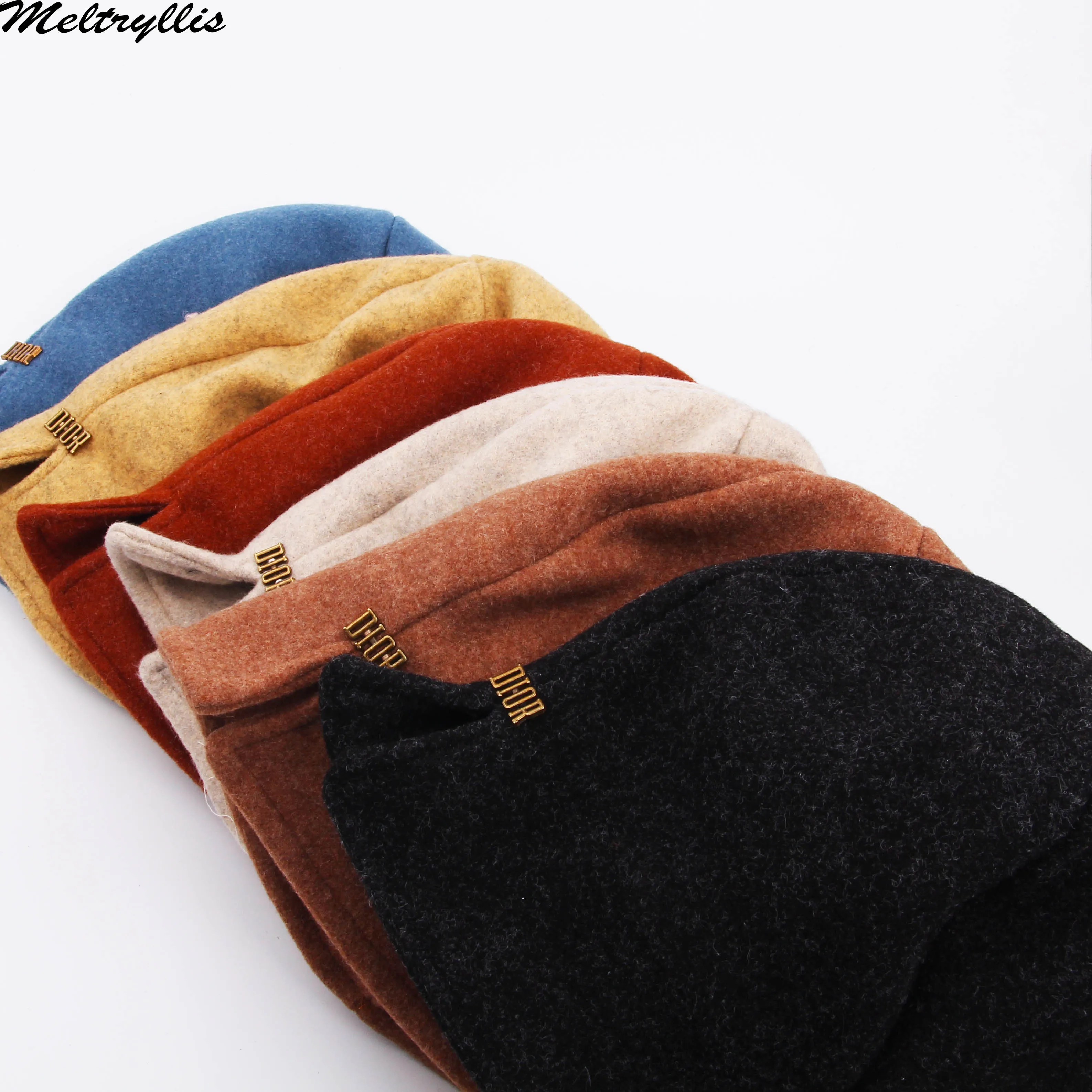 [Meltryllis] осенне зимняя шерстяная фетровая Кепка с капюшоном Millinery Craft Классическая