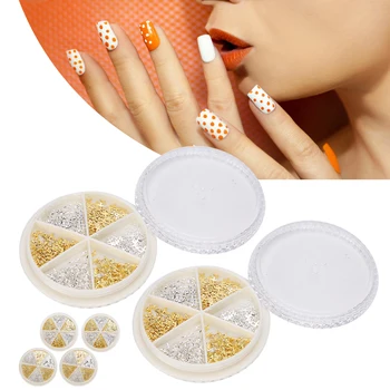 

2 Box Nail Art Decoration Gold Silver Flowers Moon DIY Metal Shiny Nail Ornaments For Nails Art Decorations Manicure Tool