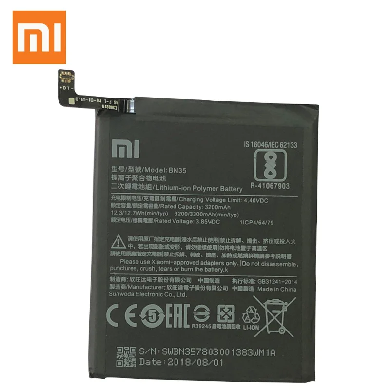 Redmi 5 аккумулятор BN35 3300 мАч для Xiaomi Redmi 5 5," высокое качество телефон замена BN35 батарея+ Инструменты