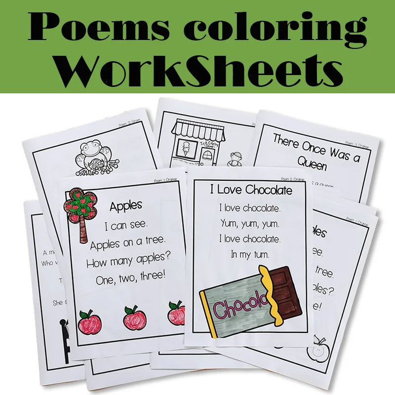short poems reading passages practice exercise paper preschool learning english homework workbook for kids worksheets toys aliexpress mobile