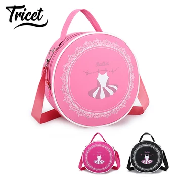 

Children Girls Messenger Bag Lovely Circular Ballet Shoes Storage Bag Toddler Girls Princess Outdoor Waterproof Shoulder Bag