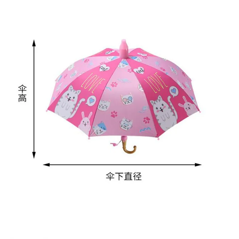 Детский зонт, милые детские радужные зонтики, полуавтоматические зонты от дождя и солнца, мультяшный Зонт с единорогом
