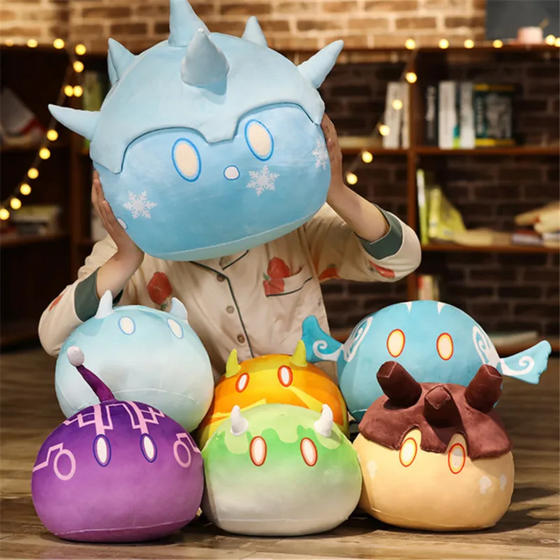 Anime Project Genshin Impact Slime Pillow Doll Women Men Kawaii Cartoon Cosplay Plush Accessories