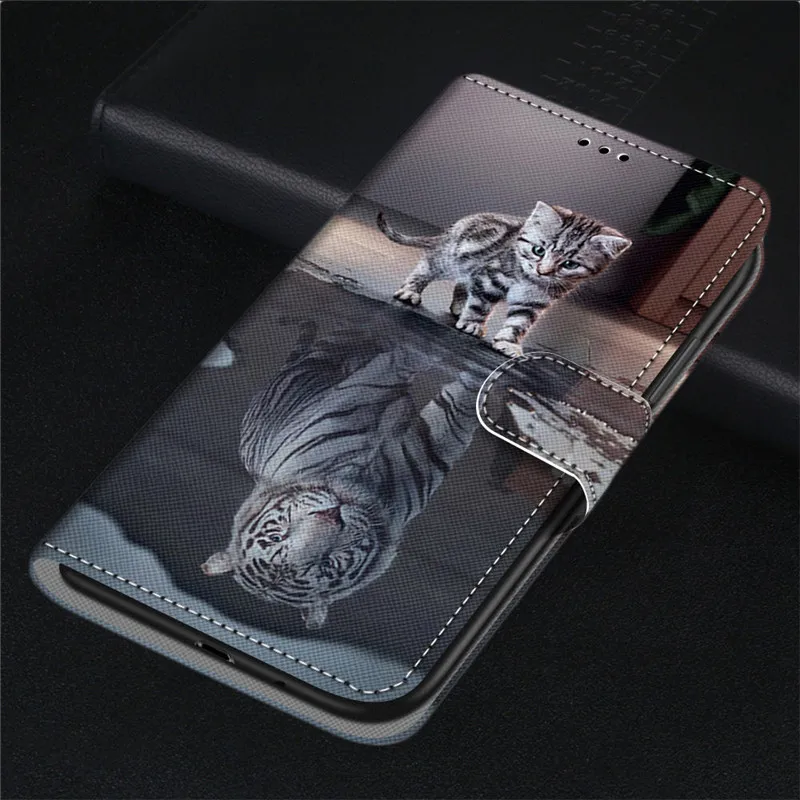 S21 FE s21fe Leather Case Cartoon Animal Painted Etui For Samsung Galaxy S20 FE Ultra Plus s 21 S21Ultra Wallet Flip Cover Etui kawaii samsung phone cases