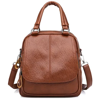 

PU Soft Party Adjustable Strap Shoulder Bag Women Bag Wild Multifunctional Casual Ladies Crossbody Waterproof Backpack 3 Straps