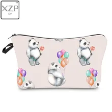 XZP водостойкий косметический Органайзер, сумка для макияжа, косметичка с принтом панды, модная женская многофункциональная косметичка