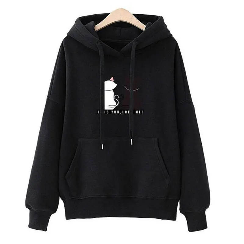  Cat 2019 Women's Sweatshirt Printed Fleece Hoodie New 2019 Autumn Winter Hoodies Women Sweatshirts 