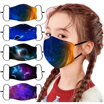 

5pcs For Kids Children's Adjustable Polyester Mouth Windproof Reusable Printed Large Stock Send Fast Dropshipping
