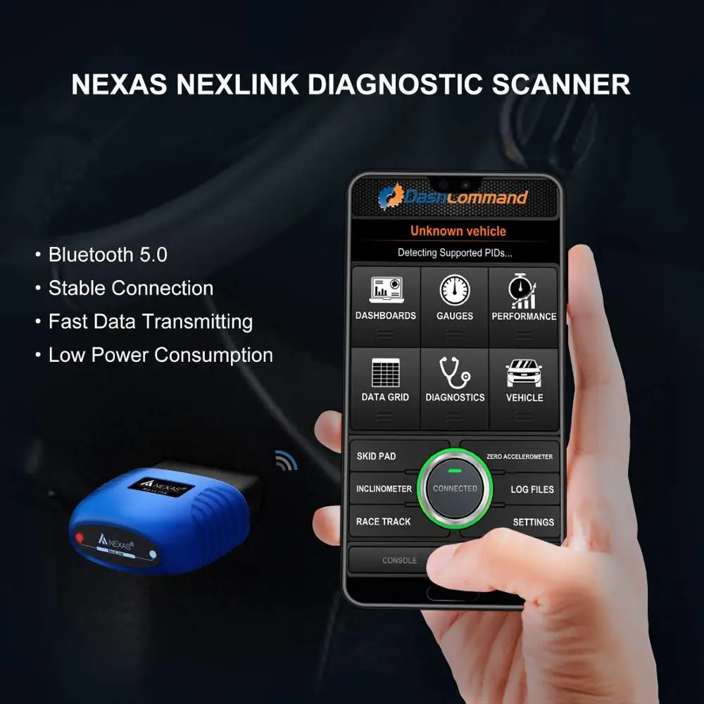 NEXAS NexLink Bluetooth 5 0 OBD 2 сканер EOBD диагностический инструмент считыватель кодов