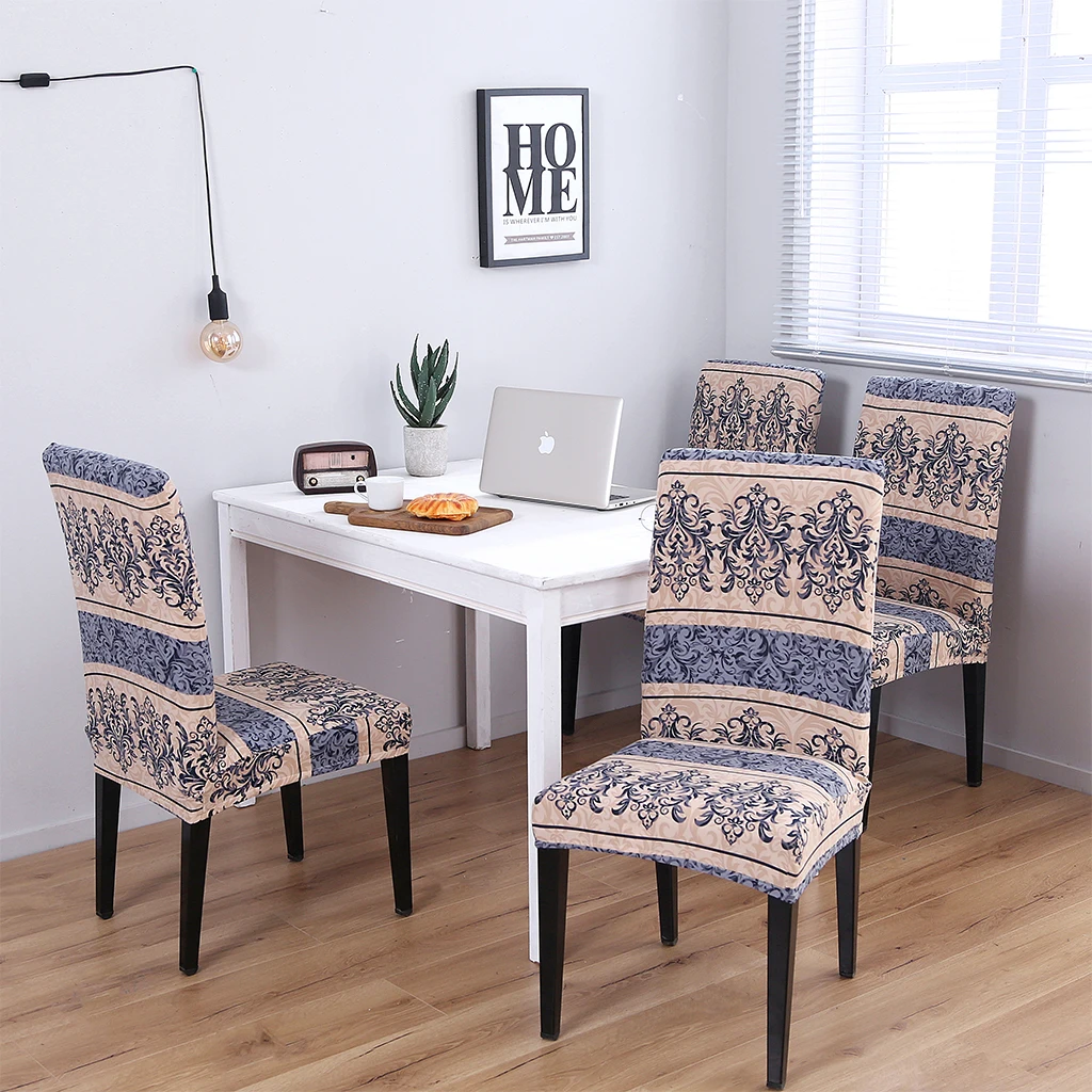 

Nordic Style Chair Protector Modern Silky Seat Case Removable Decorative Elastic Polyester Chair Covers New Dropshipping A19
