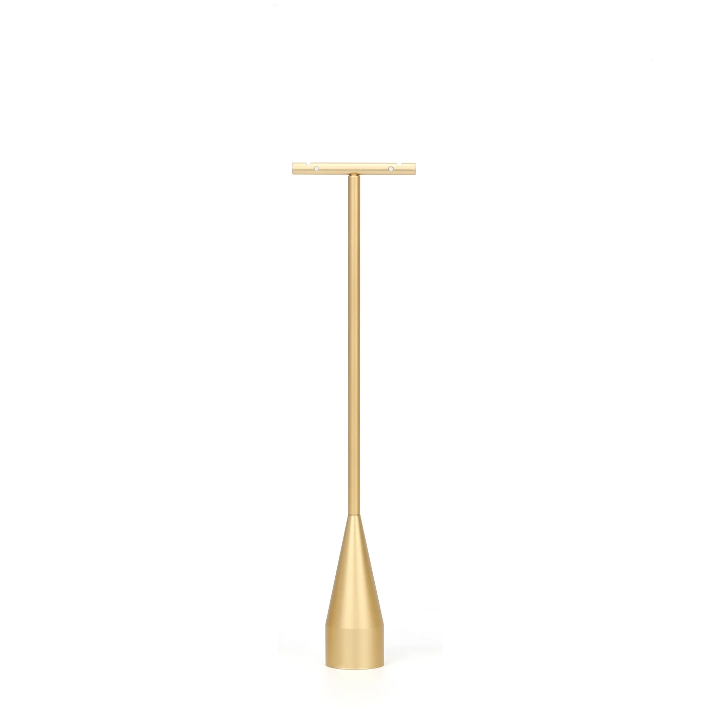 

New Simple T-shaped Gold Metal Earring Display Bracket Stand Bottom Removed For Jewellery Ring Pendent Organizer Hanger Showcase