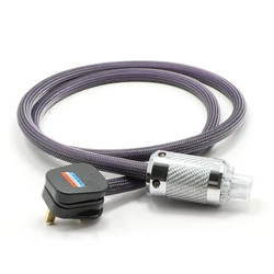 Premium UK Power Cable with Carbon Fiber IEC Plugs - 3m