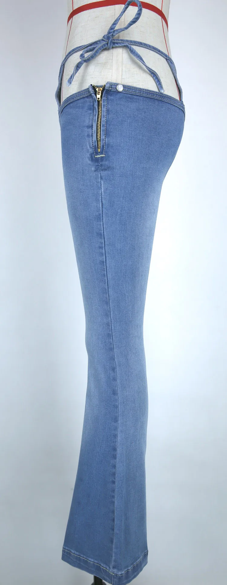 Calça jeans feminina biquíni de cintura ultra