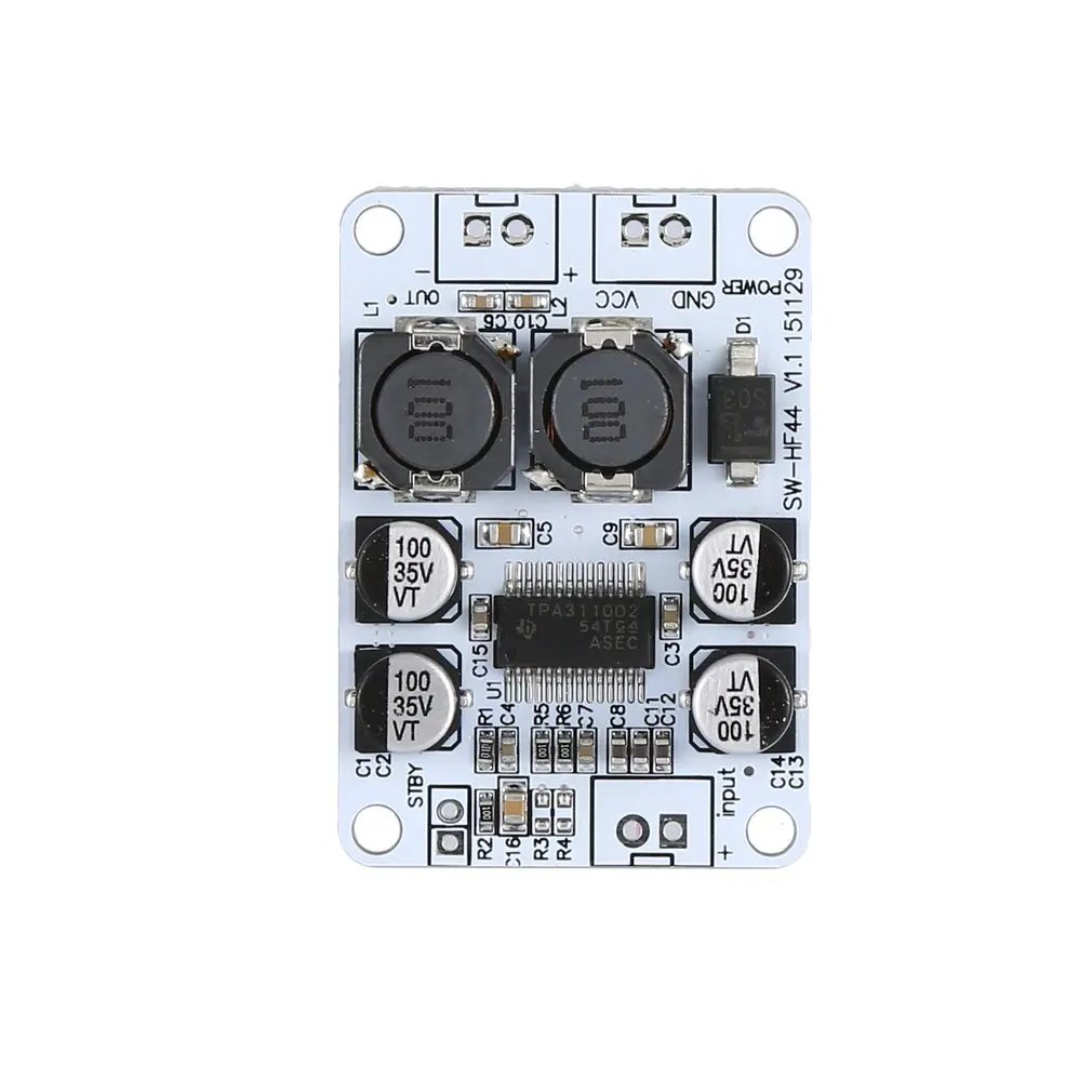 Ультра-Маленький цифровой усилитель мощности плата Tpa3110 Pbtl моно цифровой усилитель мощности доска 30 Вт Hf44