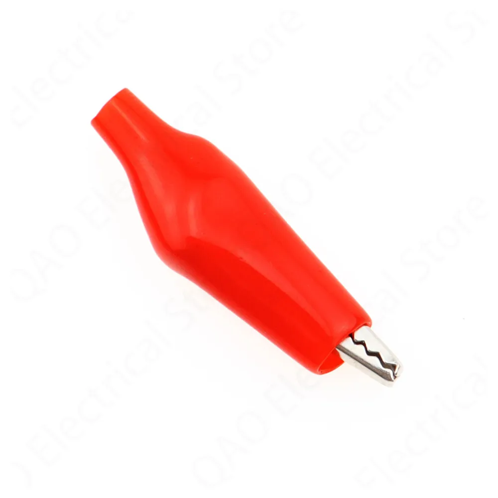 20pcs/lot 45MM Metal Alligator Clip G98 Crocodile Electrical Clamp for Testing Probe Meter Black and Red with Plastic Boot alligator clips test clip test hooks clips alligator clip adapter