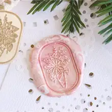 Мороженое и цветок воск печать штамп-уплотнение воск штамп свадебное мороженое печать штамп-Пользовательские тиснение штамп