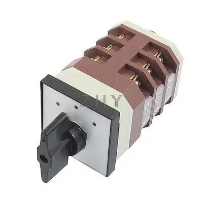 

AC 380V 16A 3 Positions 3NO+3NC Latching Rotary Universal Changeover Switch