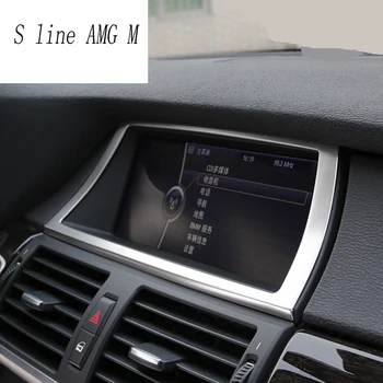 

Car Styling Interior Navigation Control Panel air conditioner outlet Decorative Frame Cover Stickers Trim for BMW e70 e71 X5 X6