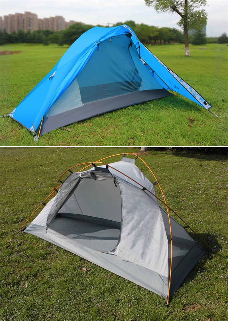 FLYTOP High Strength Ultralight Aluminium Alloy Pole Camping Tent 1 Person Double Layer Waterproof Tent for Mountain Trip (10)
